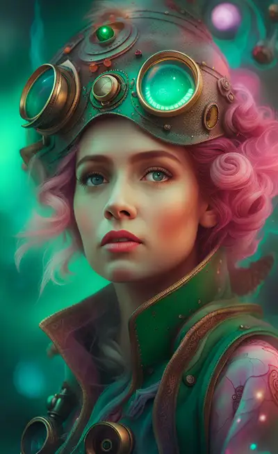 Steampunk Retro-Futuristic Portrait