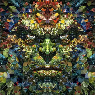 Kaleidoscopic Collage Portrait