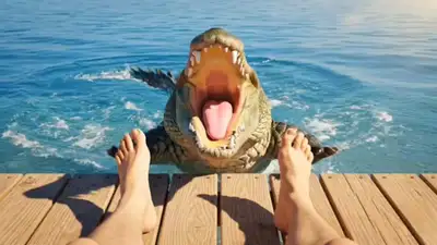 Surprising Crocodile Thumbs-Up Video Prompt