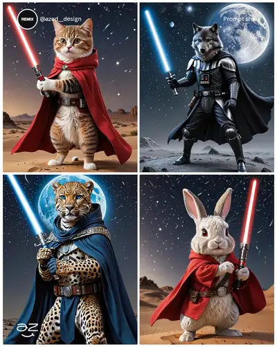 Star Wars Animal Poster Prompt