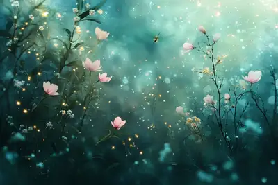 Elegant Firefly Nightscape Prompt Template