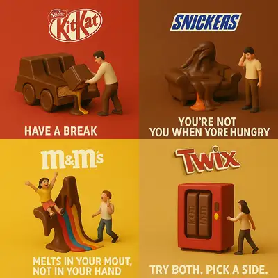 Minimalist Surrealist 3D Ad Concept