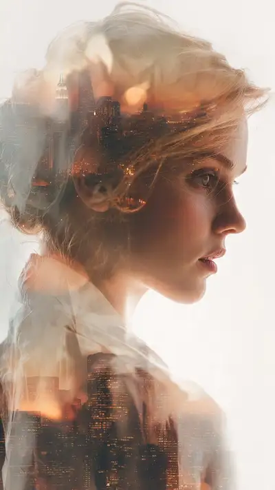 City Dreams Double Exposure Portrait