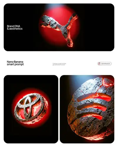 Volcanic rock brand logo sculpture template