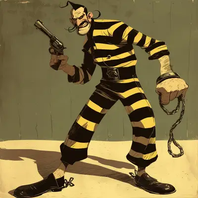 Joe Dalton Style Cartoon Prompt