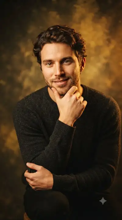 Timeless Studio Portrait of a Handsome Young Man