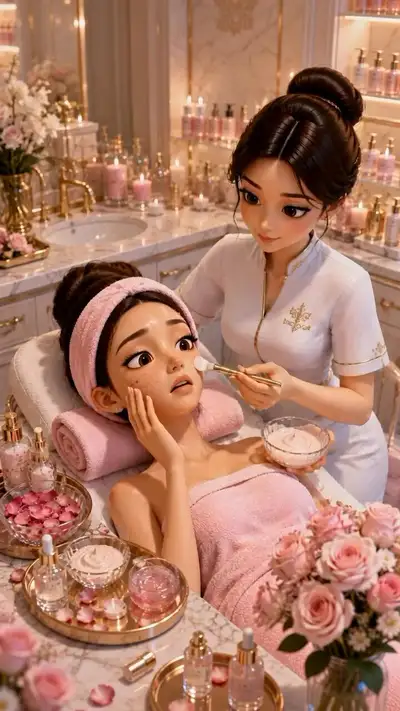 Luxury ASMR Skincare Facial Animation Prompt