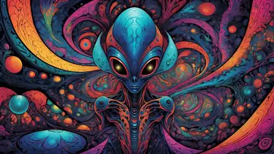 Psychedelic 2D Illustration Prompt