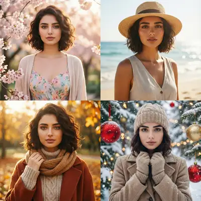 Four Seasons Photo Collage Prompt