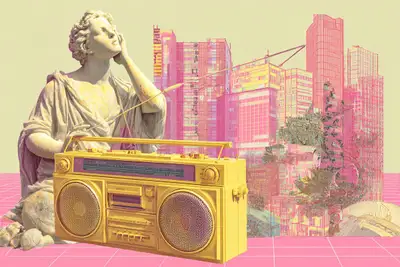 Surrealist Vaporwave Collage Prompt
