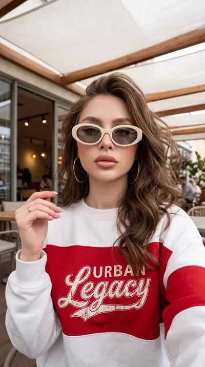 Retrato de moda editorial estilo selfie que preserva a identidade