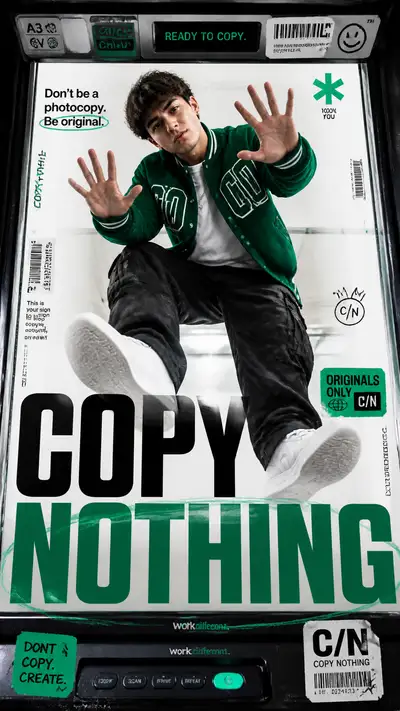COPY NOTHING photocopy machine POV poster