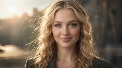 Cinematic Portrait of a Woman with Golden Hair