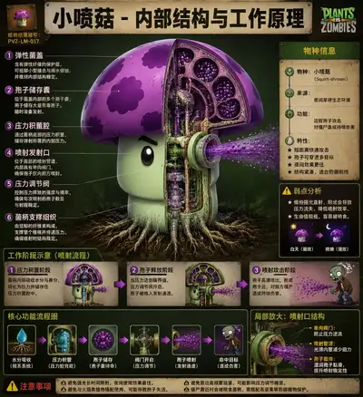 PvZ-Pflanzen-Innenanatomie-Informationsposter