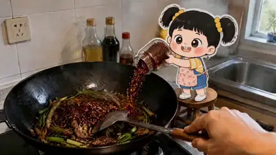 辣椒片混乱：2D贴纸女孩 vs 辣炒锅