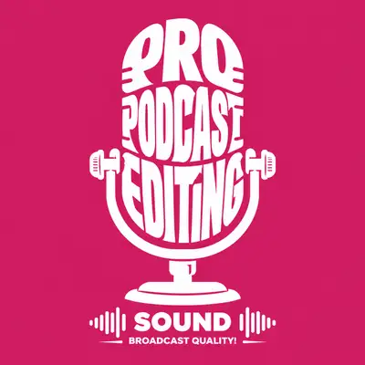 Retro microphone typographic illustration for podcast branding
