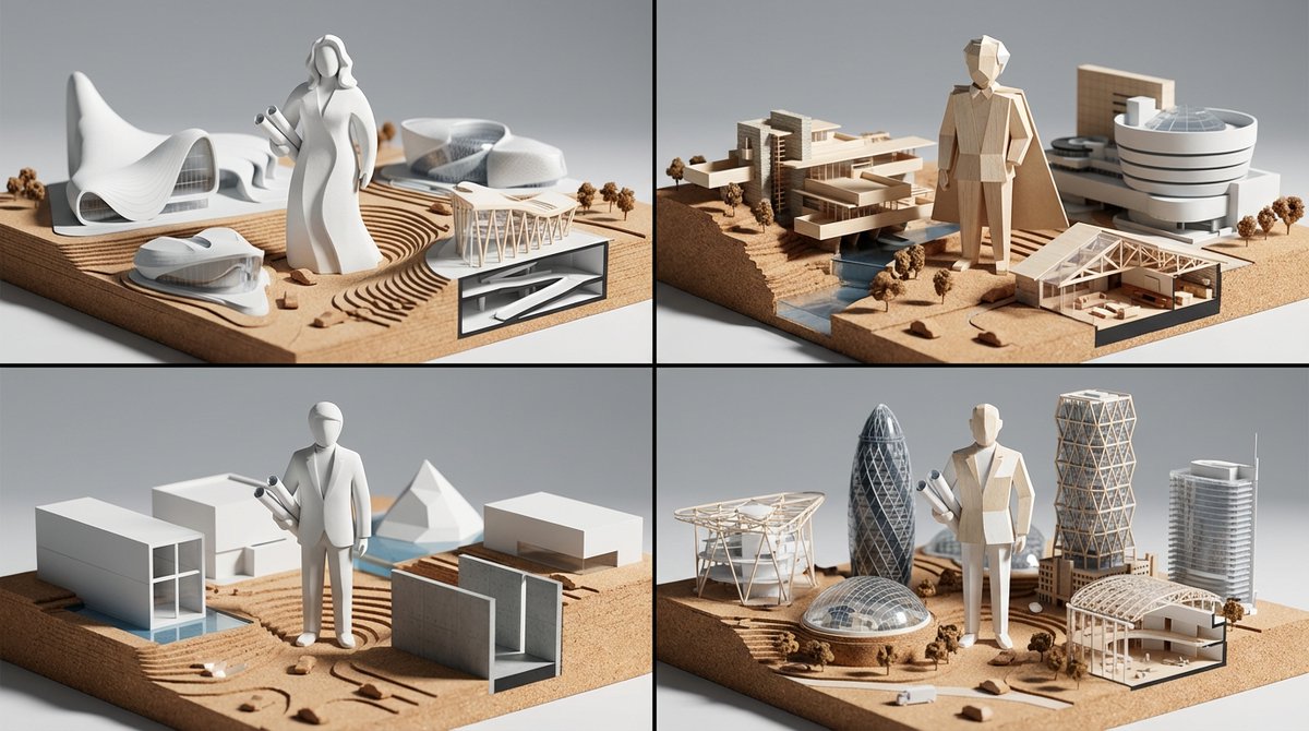 Architectural Model Visualization for Pritzker Prize Architects
