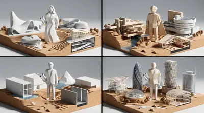 Architekturmodell-Visualisierung für Pritzker-Preis-Architekten