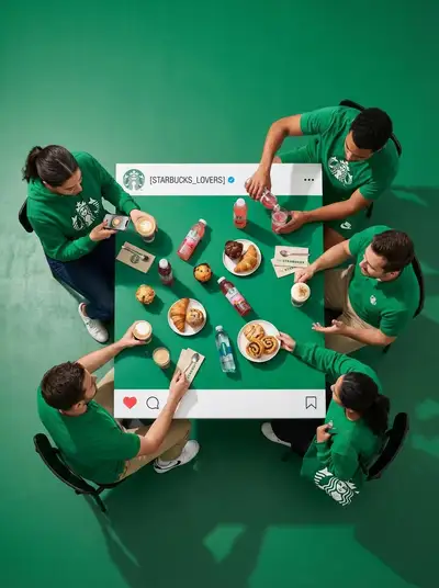 Cena de refeição estilizada como publicação do Instagram (modelo)