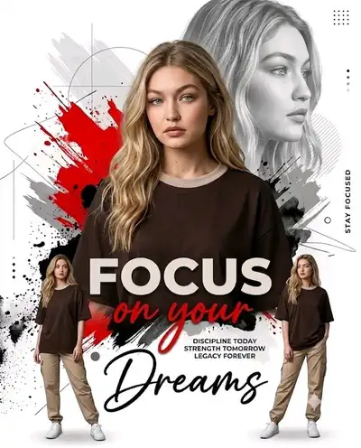 Premium Fashion Editorial Poster with Urban Street-Art Aesthetic