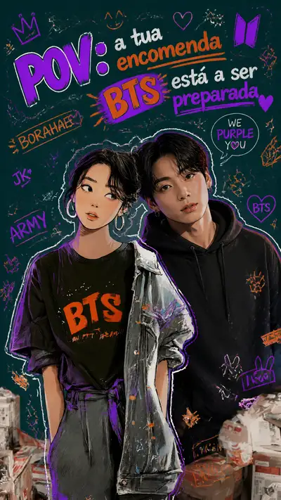 BTS Jungkook photo-insert meme edit with doodle outline
