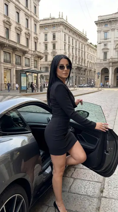 Milan Luxury Car Editorial Image Prompt
