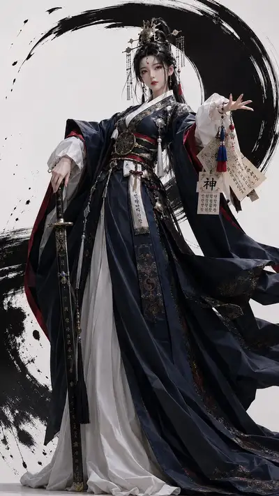 Korean Mudang Shaman Portrait