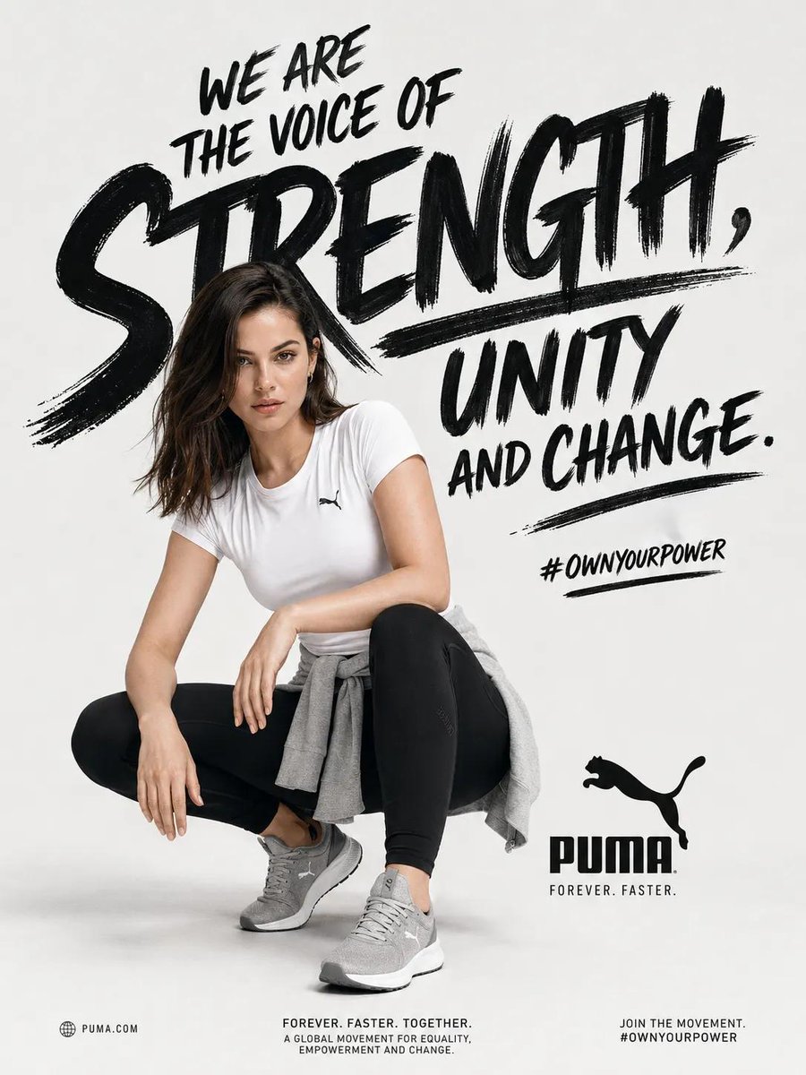 Empowerment sports fashion poster with brush typography (GPT Image 2)