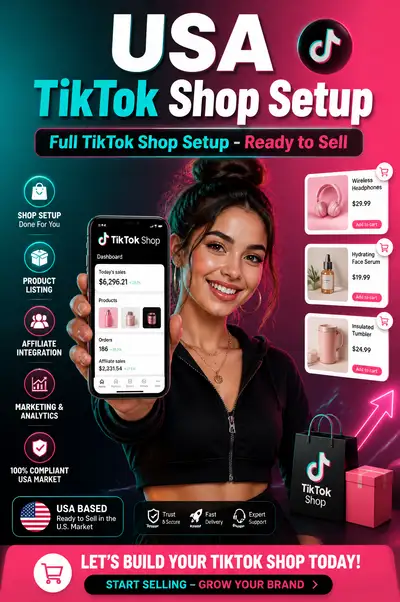 USA TikTok Shop Setup Vertical Advertisement