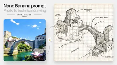 Hand-drawn isometric schematic diagram of a street