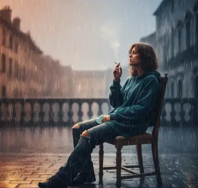 雨のゴールデンアワーの孤独