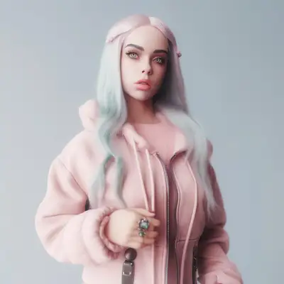 Berühmtheit Barbie-Puppe Porträt Prompt
