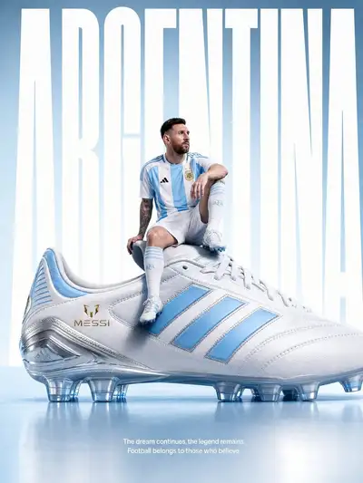 Argentina Messi giant Adidas boot campaign poster