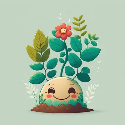 Mignonne illustration vectorielle de plante