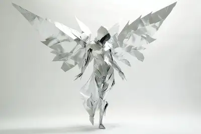 Folded Metallic Paper Art Prompt