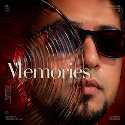 Editorial Portrait Distorted by a Giant Fresnel Lens