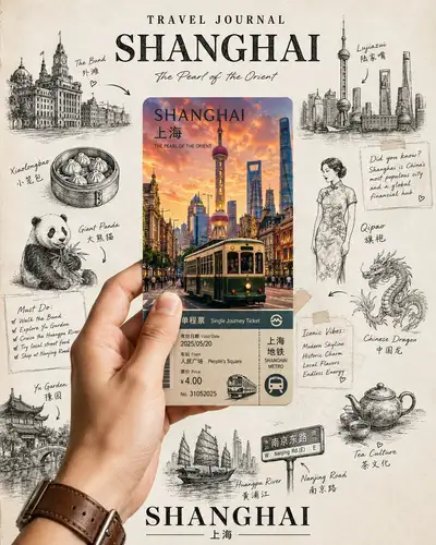 Premium-Reisetagebuch-Collage-Poster