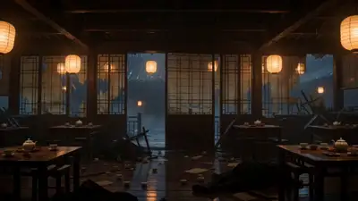 Secuencia de pelea en la casa de té de Kung-Fu vengativo
