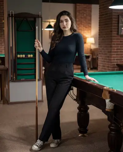 Photorealistic Pool Table Portrait Prompt