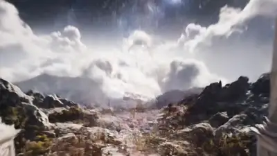 Hera Rises: Cinematic Crane Shot of Mount Olympus
