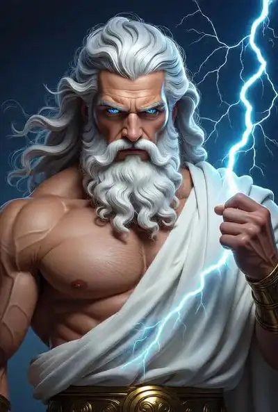 Ultra-realistic portrait of Zeus