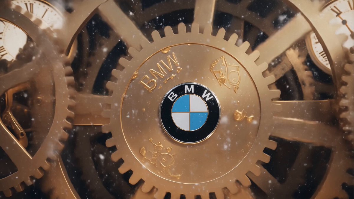 Christmas BMW clockwork garage advertisement JSON prompt