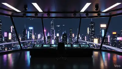 AI Awakens, City Plunges Black - Veo 3.1 Prompt