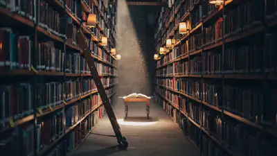 Cozy Bookstore Aisle Scene