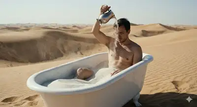 Desert Sand Bath Surreal Portrait