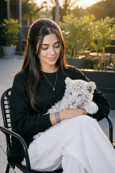 Cinematic Portrait with Baby Tiger