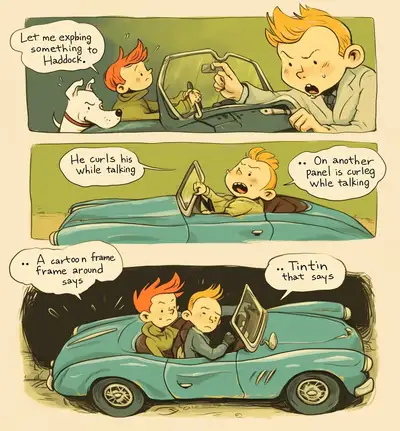 Tintin Comic Page Prompt