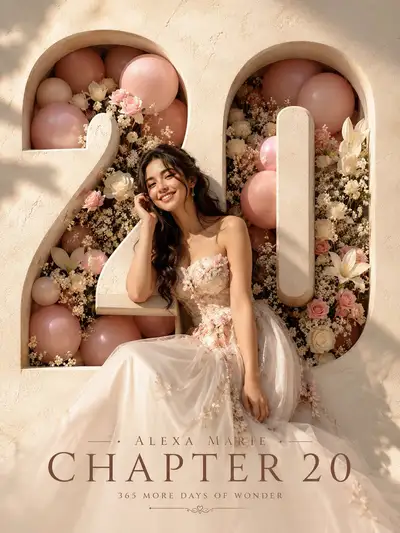 彫刻風の数字と花をあしらったラグジュアリーな3D誕生日ポスターテンプレート