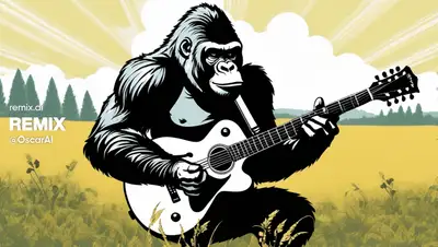 Musician Animals Minimalist Prompt