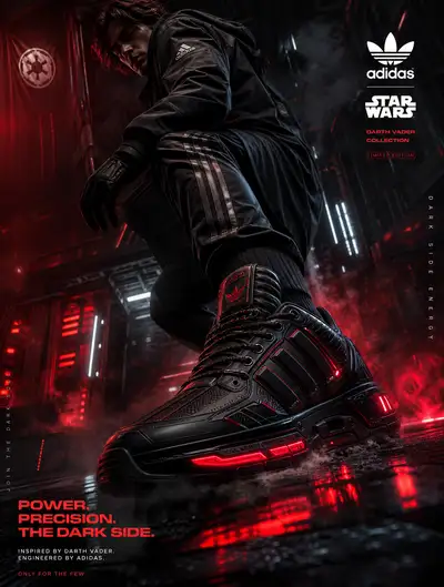 Adidas Darth Vader sneaker advertising poster